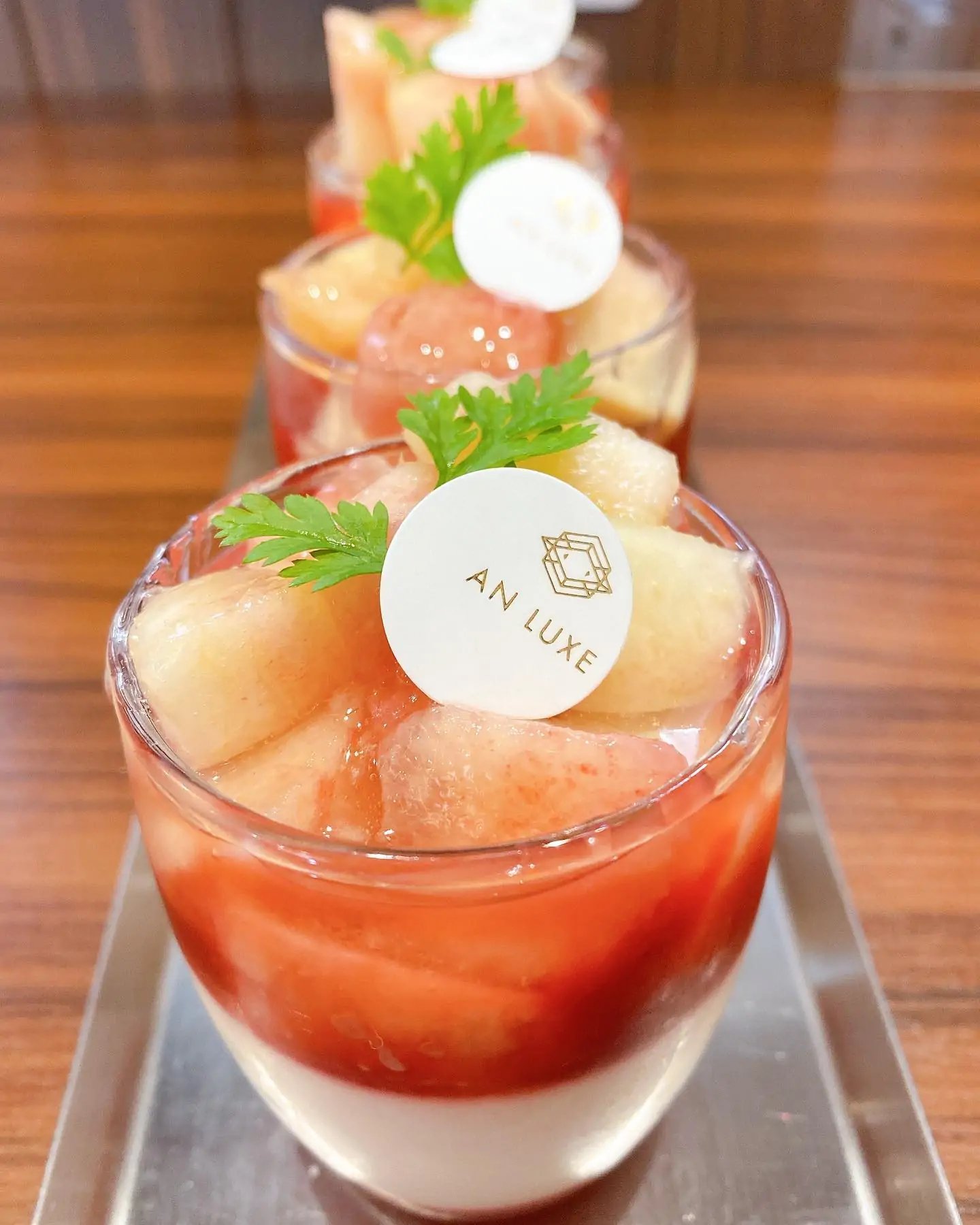 新商品！！"ペッシュ  メルバ"✩フレッシュな桃✩フランボワーズソース✩桃のパンナコッタ爽やかなケーキになってます！ぜひお召し上がりください#anluxe#アンリュクス#chocolate#チョコレート#cake#ケーキ#焼き菓子#岡崎#岡崎スイーツ#岡崎チョコレート#岡崎市#愛知#愛知スイーツ#西尾#西尾スイーツ#西尾市#安城#安城スイーツ#安城市#幸田#幸田スイーツ#幸田市#刈谷#刈谷スイーツ
